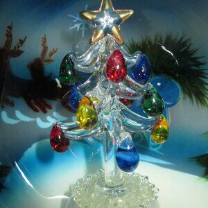 Blown Glass Christmas Tree Globe